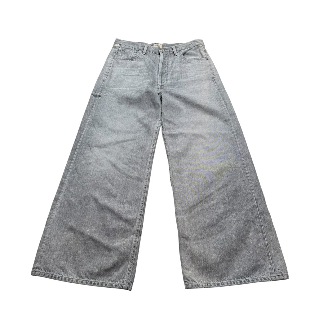 CITIZENS OF HUMANITY Sacha Wide Leg Crop Jeans Grey Pebble Women's Size 27